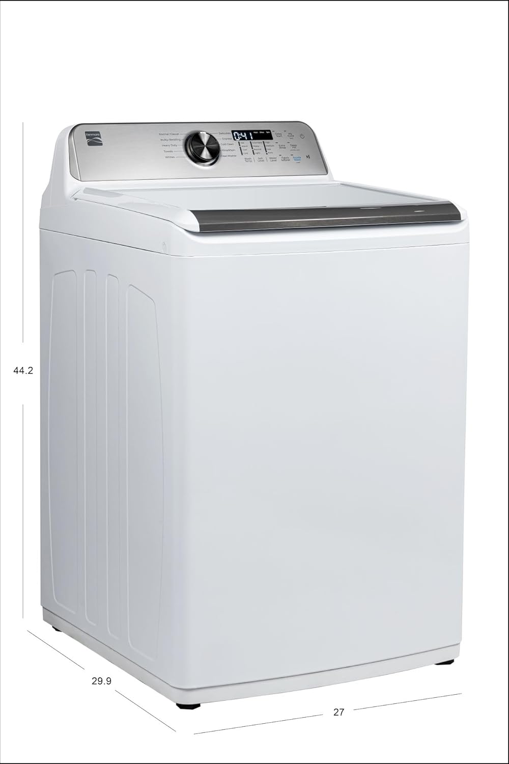 4.5 cu. ft. Top Load Washer with Triple Action Impeller for Tough Dirt & Stains-Reduce Laundry Time with Accela and Express Wash-LED, White wourant