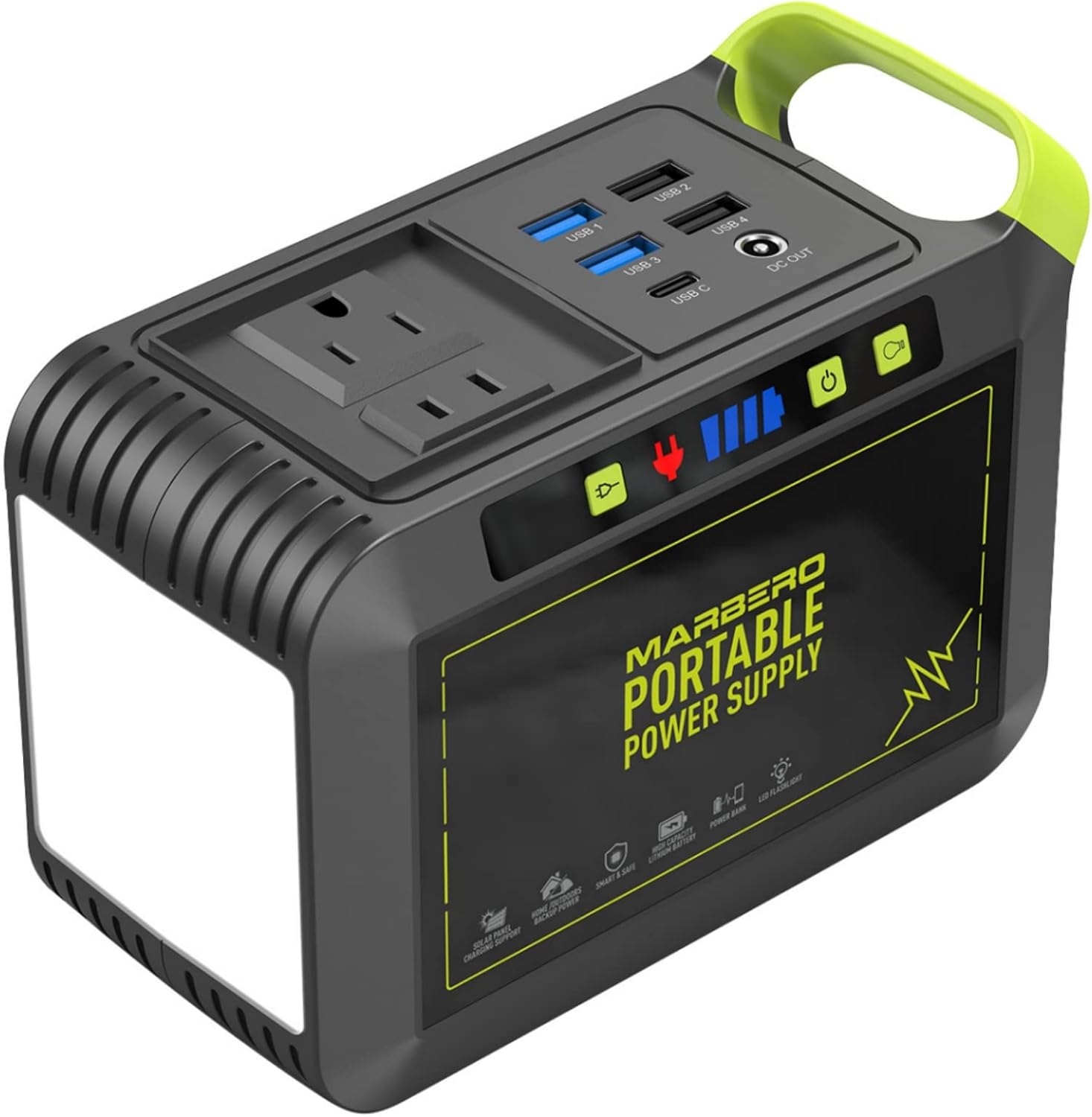 Portable Power Station 88Wh Camping Lithium Battery Solar Generator Fast Charging with AC Outlet 120W Peak Power Bank wourant