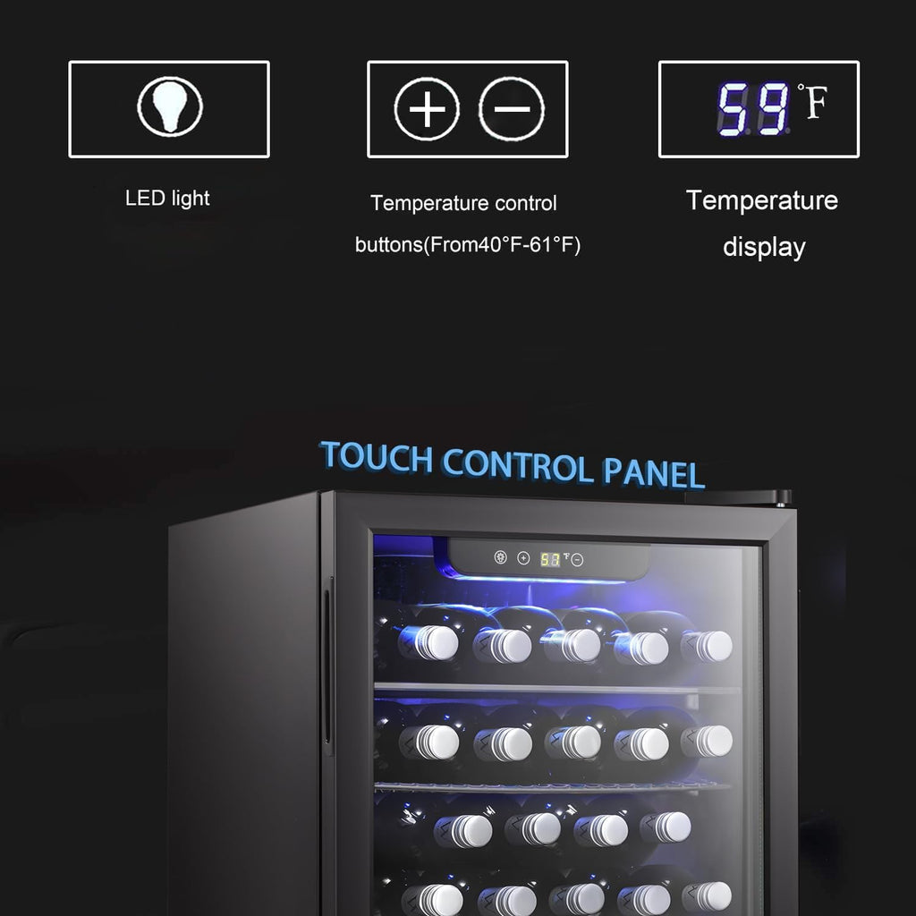 Antarctic Star 26 Bottle 130 Can Wine Cooler Cabinet Beverage Refrigerator Mini Wine Cellar wourant