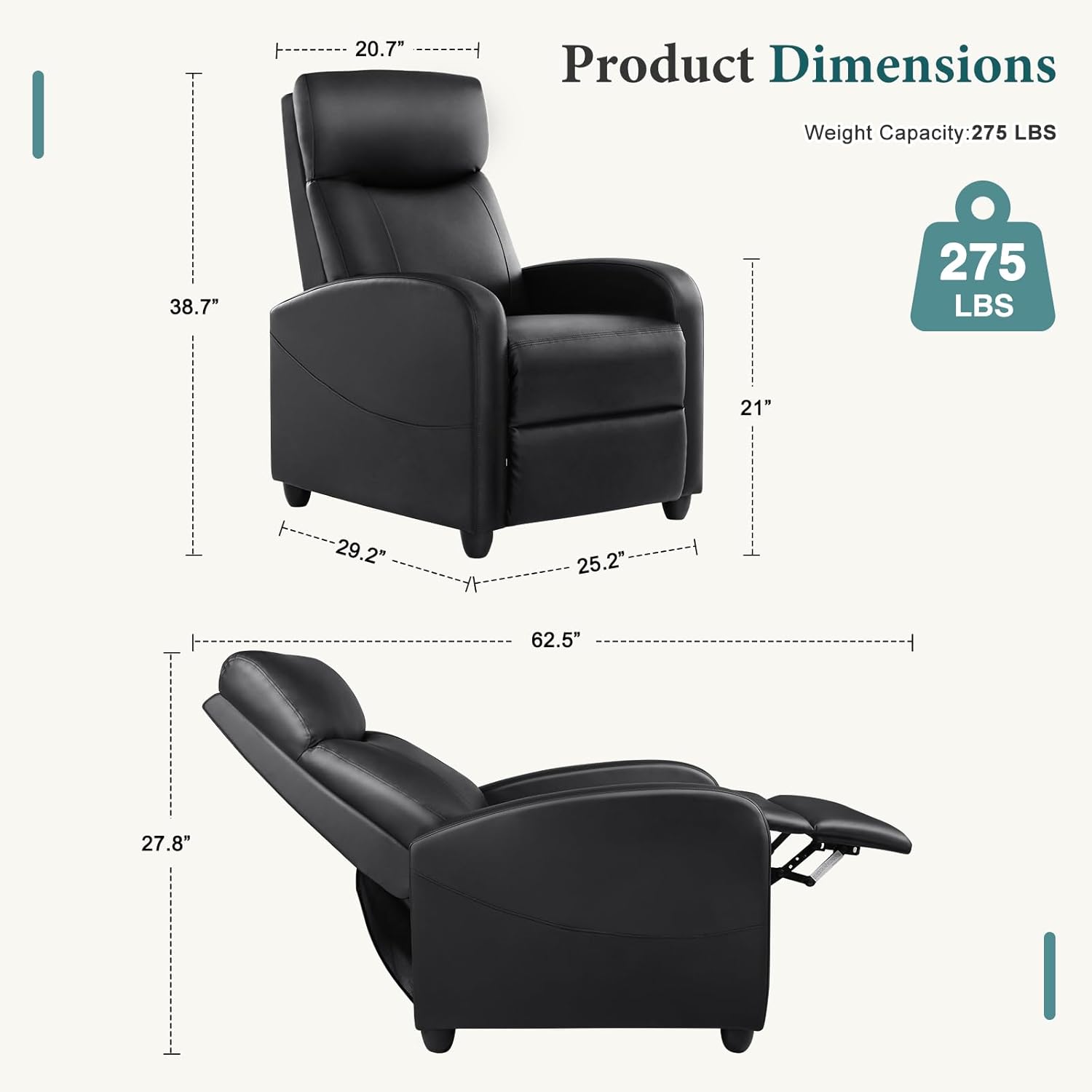 Swivel Rocking Recliner Chair with Extra Large Footrest High Back, Upholstered Glider Nursery Chair for Living Room, Bedroom & Nursery, Comfortable Deep Seat for Relaxation, Grey wourant