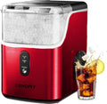 EUHOMY Nugget Ice Maker Countertop, Ready in 7 Mins, 34Lbs/24H Pebble Ice Maker Machine, Self-Cleaning Countertop Sonic Ice Makers with Ice Scoop&Basket, Pellet Ice Maker for Home, Stainless Steel woonhhop
