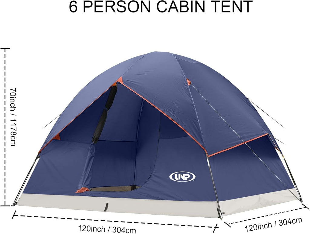 Camping Tent 2/3/4/6 Person Dome Tent Portable Camping Tent for Outdoor and Backpacking Beach wourant