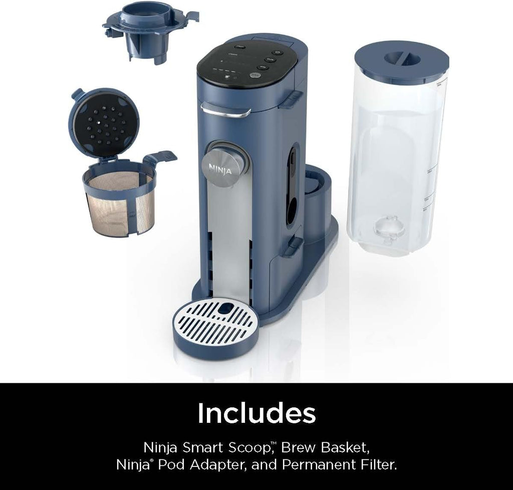 Ninja Pods & Grounds Single-Serve Coffee Maker, K-Cup Pod Compatible, Brews Grounds, Compact Design, 56-oz. Reservoir, 6-oz. Cup to 24-oz. Travel Mug Brew Sizes, Iced Coffee Maker, Stone, PB041ST wourant