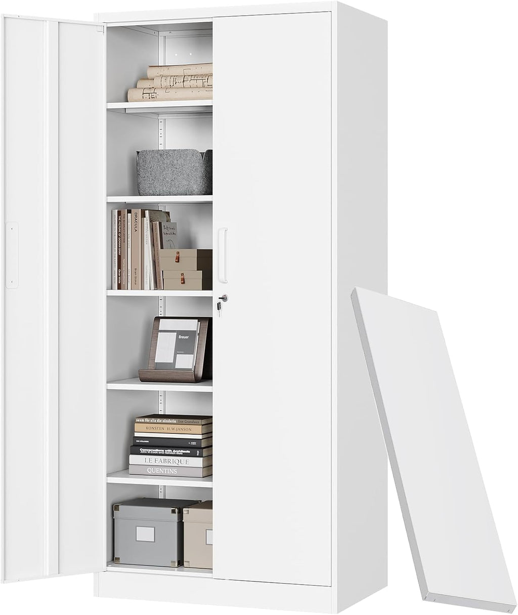 Letaya Metal Garage Storage Cabinets with Lock-72 Tall Tool Organizer Steel Lockers wourant