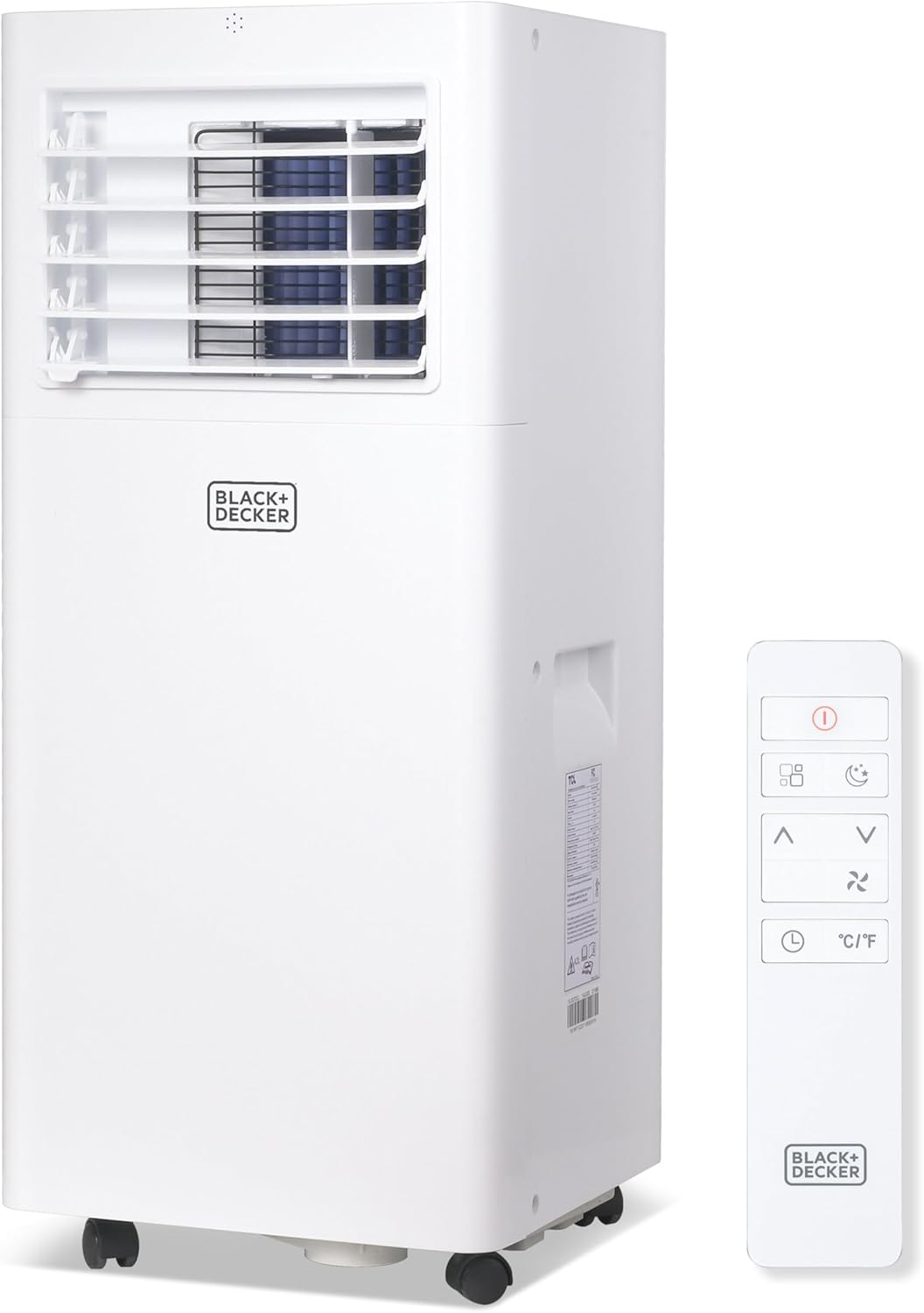 BLACK+DECKER Portable Air Conditioner, 8,500 BTU (5,100 BTU SACC) for Rooms Up To 350 Sq. Ft., Portable AC with Full Function Remote Control & Window Kit, BPACT05SM, White woonhhop