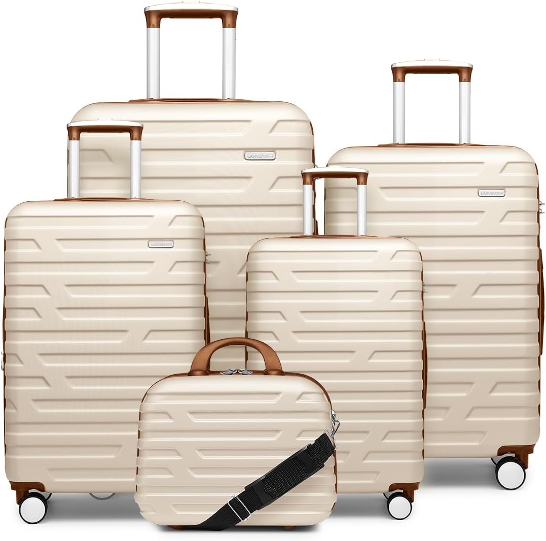 Luggage 6-piece hardshell expandable suitcase lightweight travel carry-on luggage set wourant