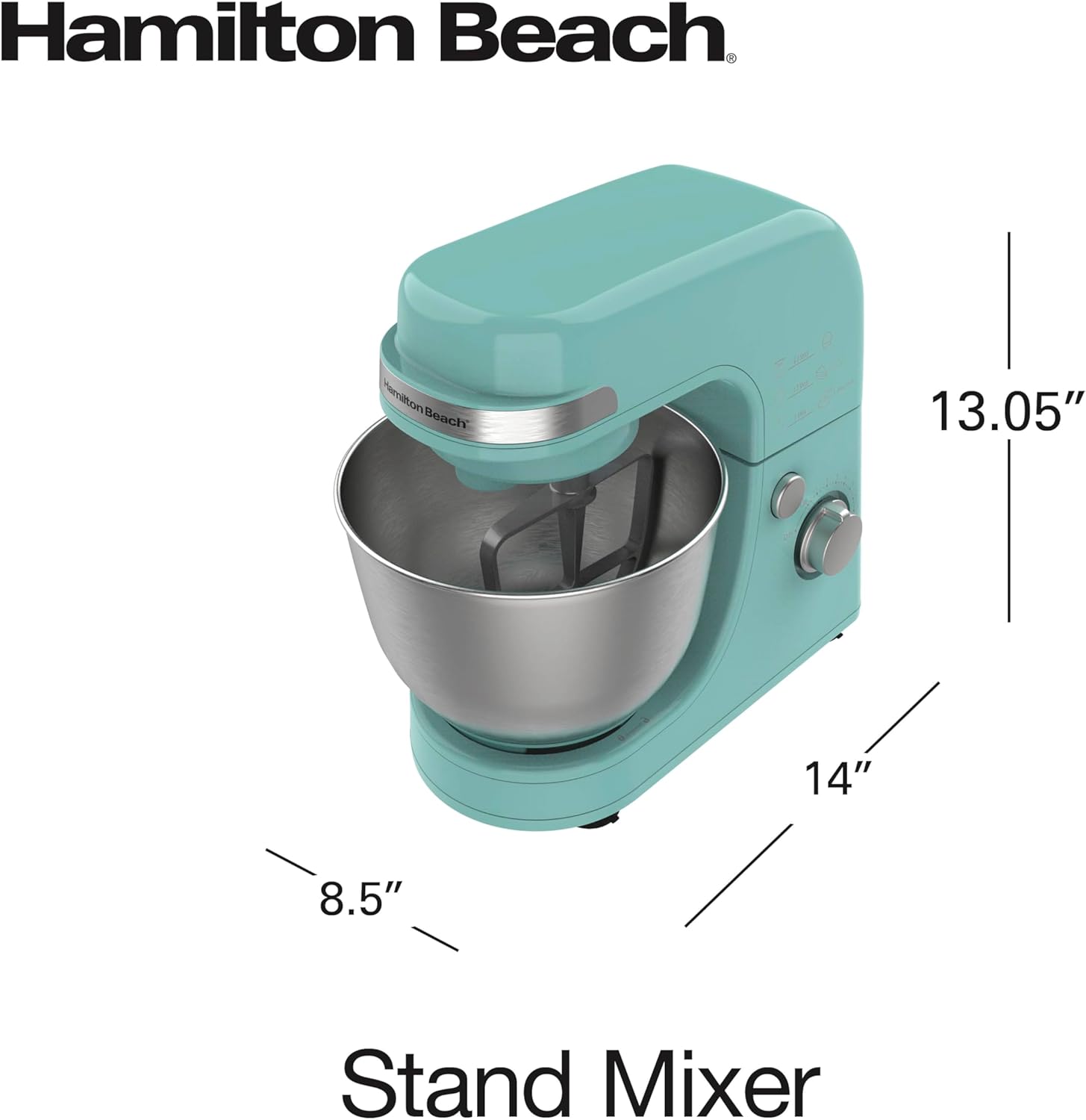 Hamilton Beach Electric Stand Mixer, 4 Quarts, Dough Hook, Flat Beater Attachments, Splash Guard 7 Speeds with Whisk, Black wourant