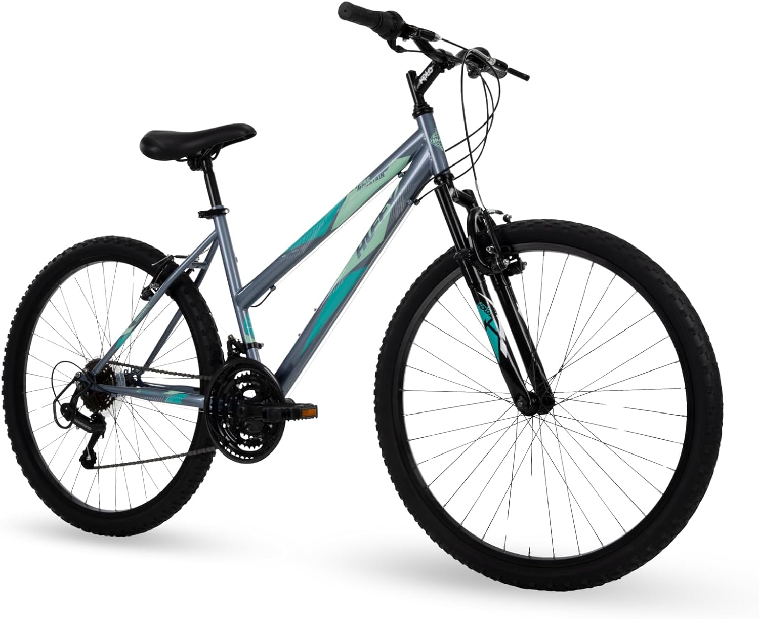 Huffy Stone Mountain Hardtail Mountain Bike for Boys/Girls/Men/Women, 20"/24"/26" Sizes, 6 or 21 Speed Shimano Twist Shifting, Front or Dual Suspension, Comfort Saddle, Sleek Colors wourant