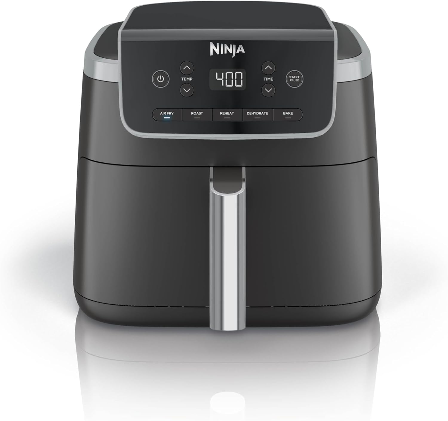 Ninja Air Fryer Pro 4-in-1 with 5 QT Capacity, Air Fry, Roast, Reheat, Dehydrate, Air Crisp Technology with 400F for hot, 120 Volts, Nonstick Basket & Crisper Plate, Grey, AF141 wourant