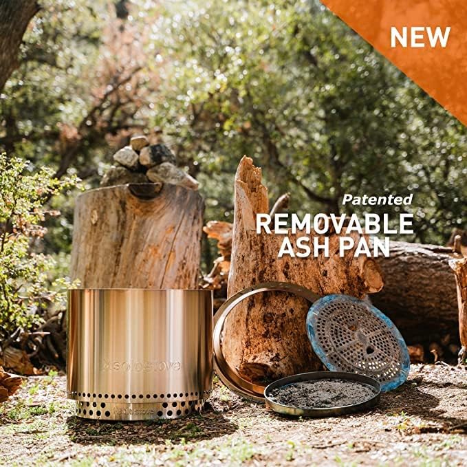 Solo Stove Bonfire 2.0 with Stand, 19.5 Inch Smokeless Fire Pit with Removable Ash Pan - Portable Outdoor Fire Pit - Stainless Steel Wood Burning Fireplace, Ideal for 4-6 People, 21.75 lbs wourant