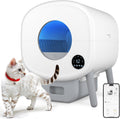 Self Cleaning Litter Box, Large Capacity Automatic Cat Litter Box Self Cleaning for Cats, App Control,Safety Protection, 2 Roll Garbage Bags wourant
