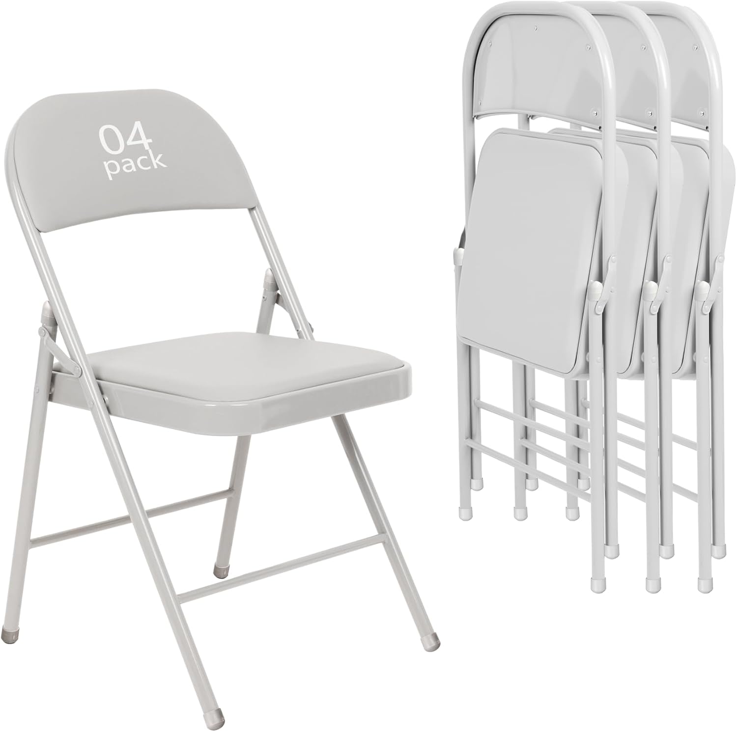 6 Pack Black Folding Chairs with Leather Chairs for Indoor and Outdoor Events Office Wedding Party Upholstered Chairs wourant