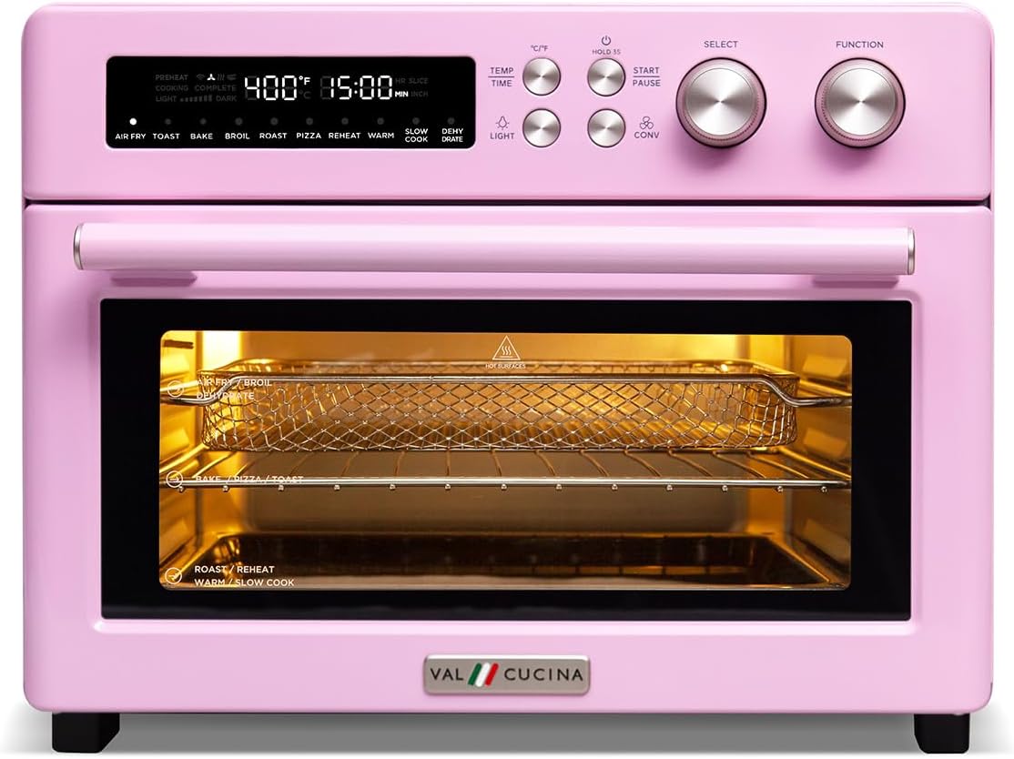 Infrared Heating Air Fryer Toaster Oven, Extra Large Countertop Convection Oven 10-in-1 Combo, 6-Slice Toast, Enamel Baking Pan Easy Clean with Recipe Book, Black Matte Stainless Steel wourant