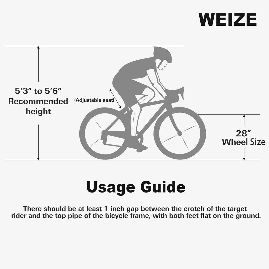 WEIZE Road Bike, 700C Wheel City Commuter Bicycle, Shimano 14 Speed Drop Bar, Racing Adult Bike with Caliper Brakes, High-Carbon Steel Hybrid Bikes wourant