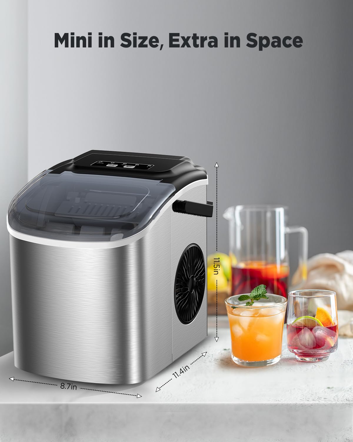 Nugget Ice Maker Countertop, Silonn Chewable Pellet Ice Machine with Self-Cleanin Function, 33lbs/24H Portable Ice Makers for Home Kitchen Officce, Black wourant