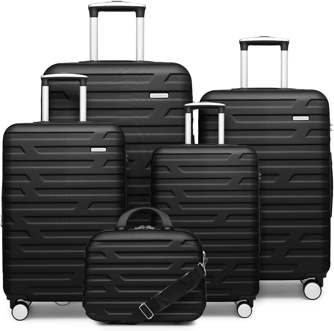 Luggage 6-piece hardshell expandable suitcase lightweight travel carry-on luggage set wourant