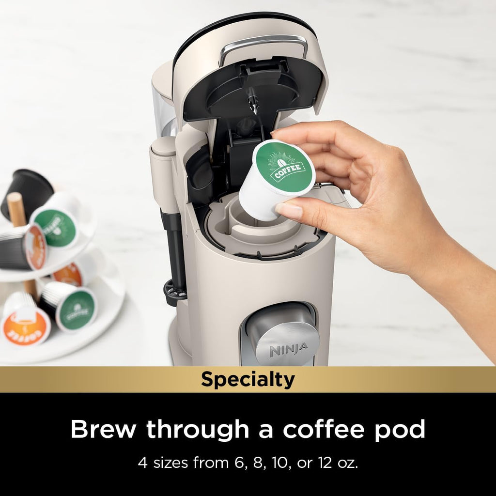 Ninja | Coffee Maker | Single Serve |Brew with Coffee Pods & Grounds| Compatible with K-Cup Coffee Pods | 4 Brew Styles, up to 24oz Cup Sizes & 56oz Removable Reservoir | Black | PB051 wourant