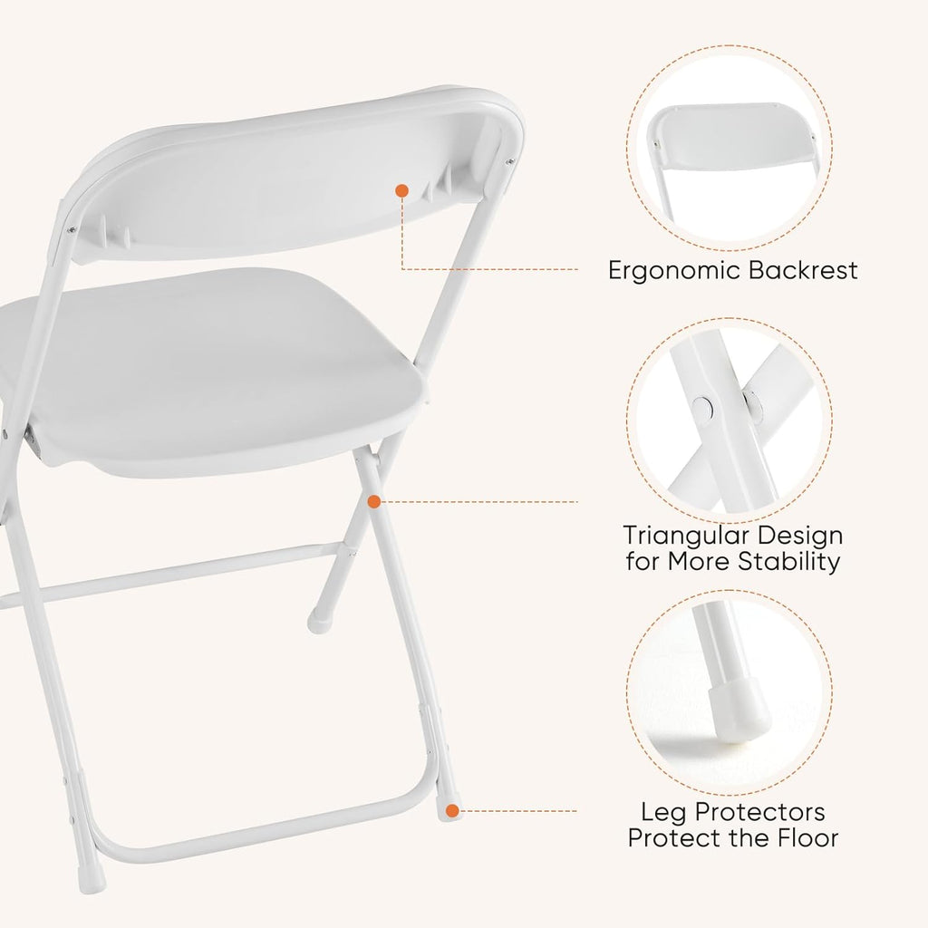 Sweetcrispy Folding Chair 12 Pack, Leather Padded Folding Chairs, Sturdy Metal Foldable Chairs wourant