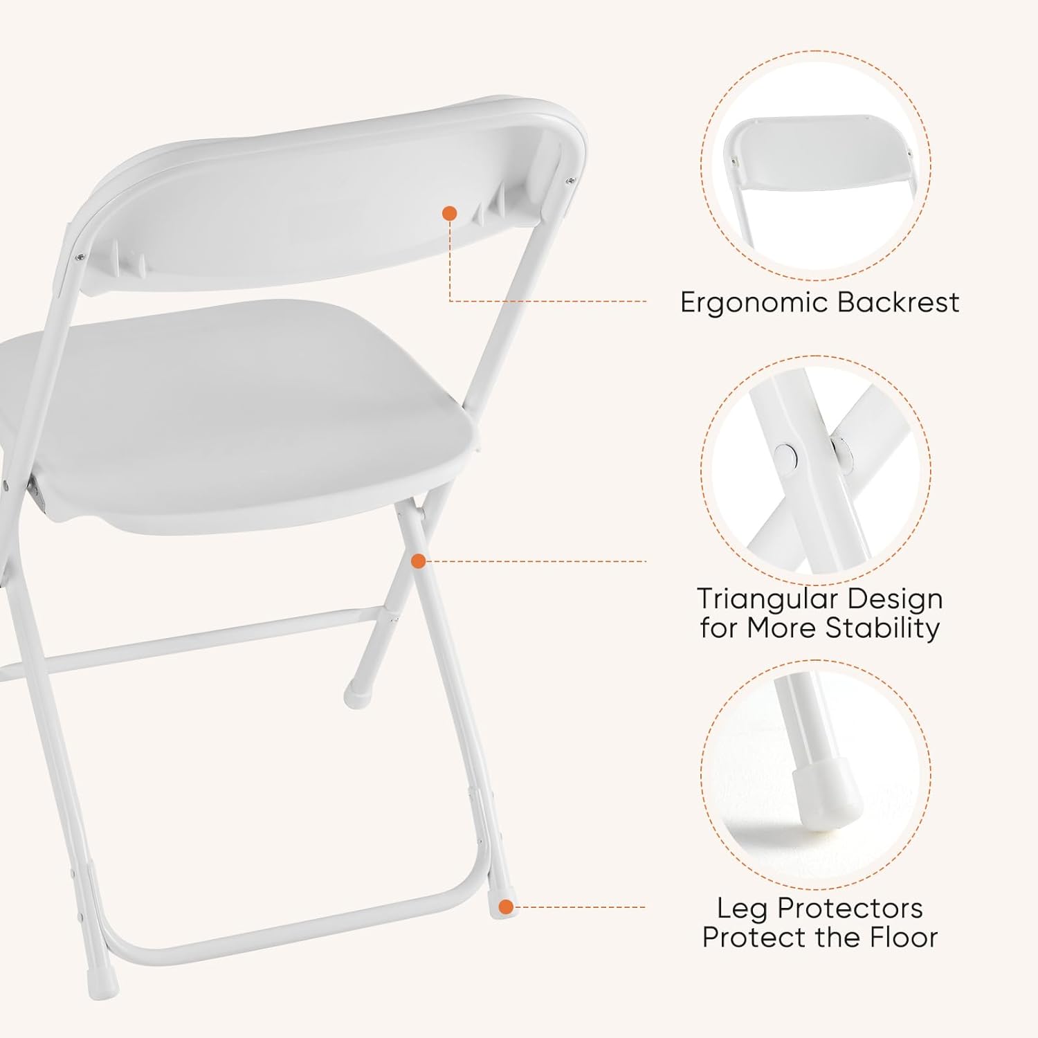 Sweetcrispy Folding Chair 12 Pack, Leather Padded Folding Chairs, Sturdy Metal Foldable Chairs wourant