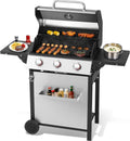 4 Burner Gas Grills Outdoor Cooking Propane Gas Grill BBQ Grill Portable Barbecue Grills wourant