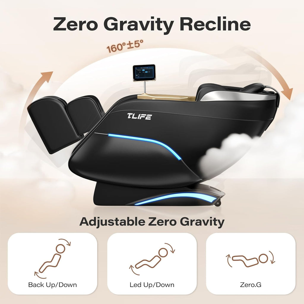 Full Body Massage Chair, 160° Zero Gravity Recliner with Body Scan, 50" SL Track Shiatsu Massage Chair, Spot Massage, Foot Roller wourant
