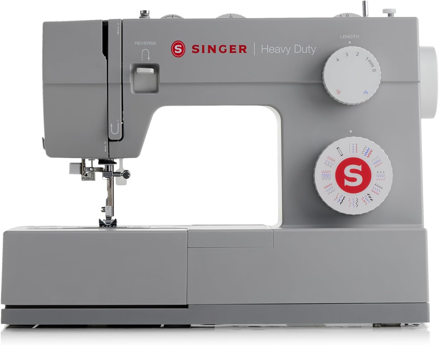 SINGER Heavy Duty 4452 High Speed Sewing Machine With Accessory Kit | Strong Motor with Enhanced Piercing Power, 110 Stitch Applications, Full Metal frame, 1-step Buttonhole & LED Lights wourant