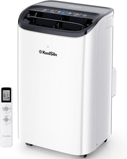 14,000 BTU Portable Air Conditioner Cools Up to 700 Sq.Ft, Auto-Evaporation Low Noise Portable AC Unit with Remote Control Fits for Large Room, Office, Garage,White wourant