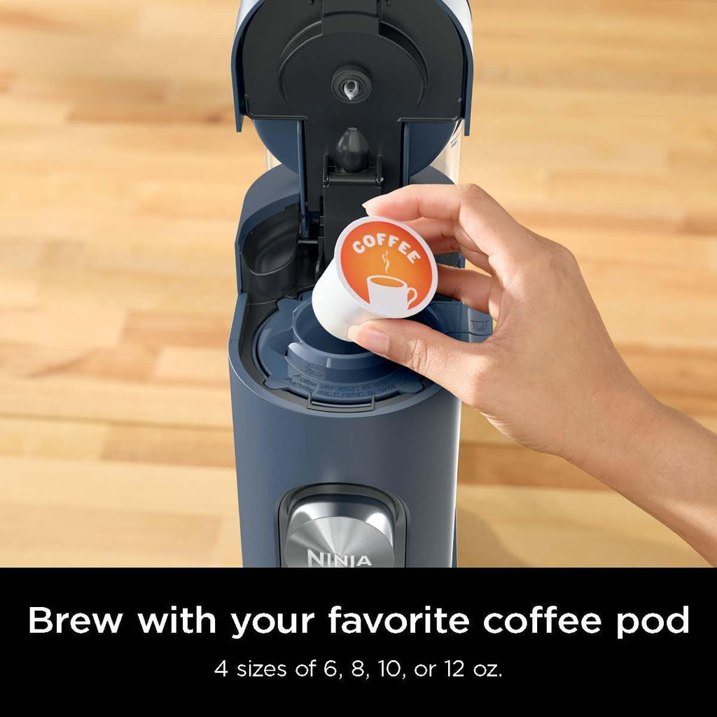 Ninja Pods & Grounds Single-Serve Coffee Maker, K-Cup Pod Compatible, Brews Grounds, Compact Design, 56-oz. Reservoir, 6-oz. Cup to 24-oz. Travel Mug Brew Sizes, Iced Coffee Maker, Stone, PB041ST wourant