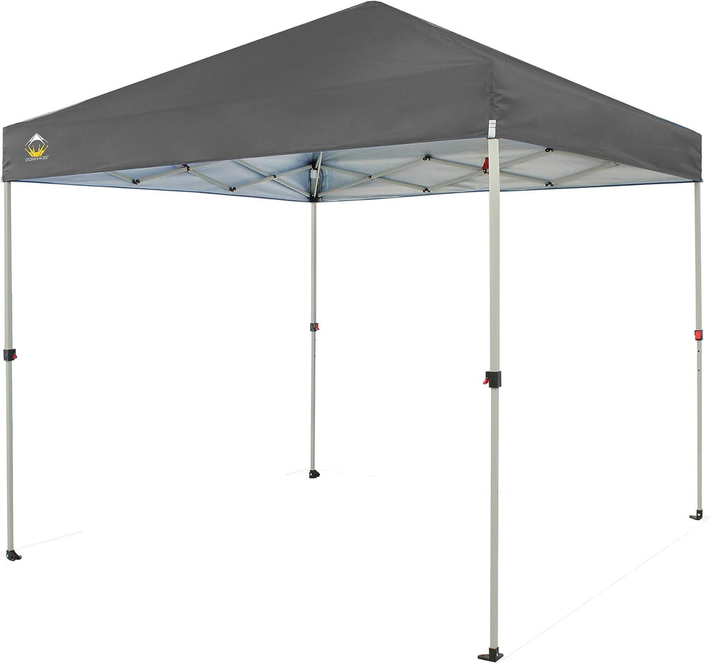 10x10 Pop-Up Awning - One-Click Installation Beach Tent - Outdoor Sunshade Silver Coated Top, 3 Heights and 4 Sand Pockets wourant