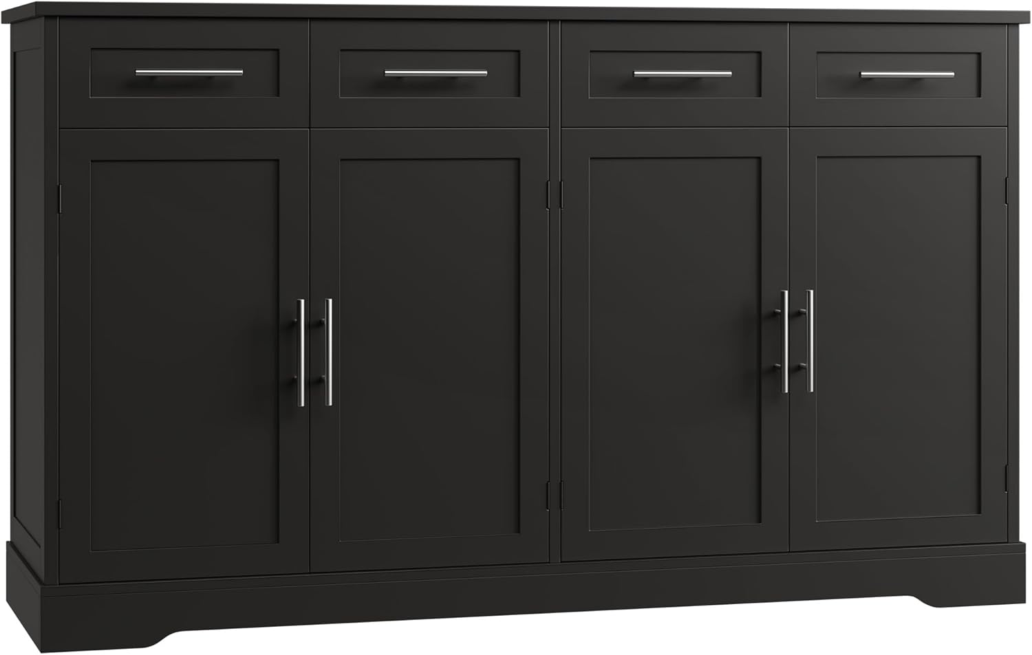 HOSTACK 60" Large Buffet Sideboard with Storage 36" Tall Kitchen Buffet Storage Cabinet 4 Drawer wourant