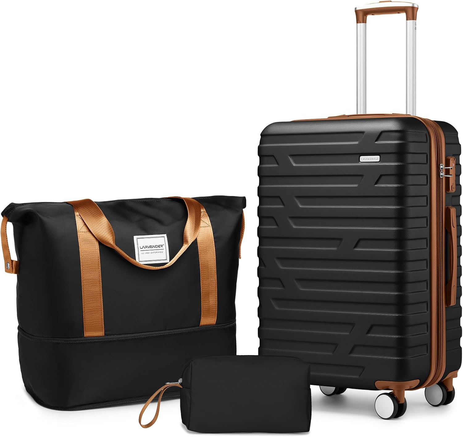 Luggage 6-piece hardshell expandable suitcase lightweight travel carry-on luggage set wourant