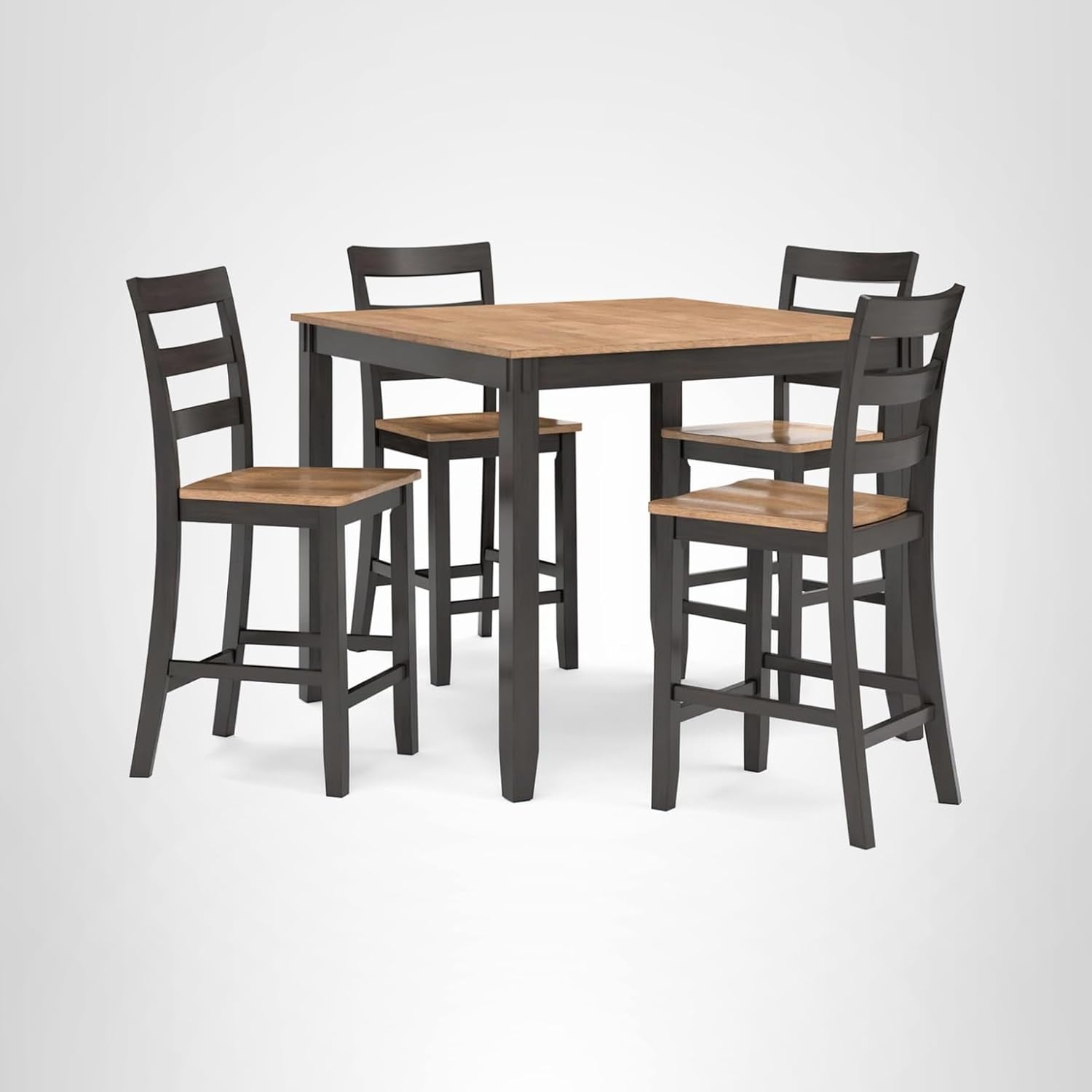 Signature Design by Ashley Bridson 5 Piece Dining Room Set Includes Table 4 Ladderback Barstools wourant