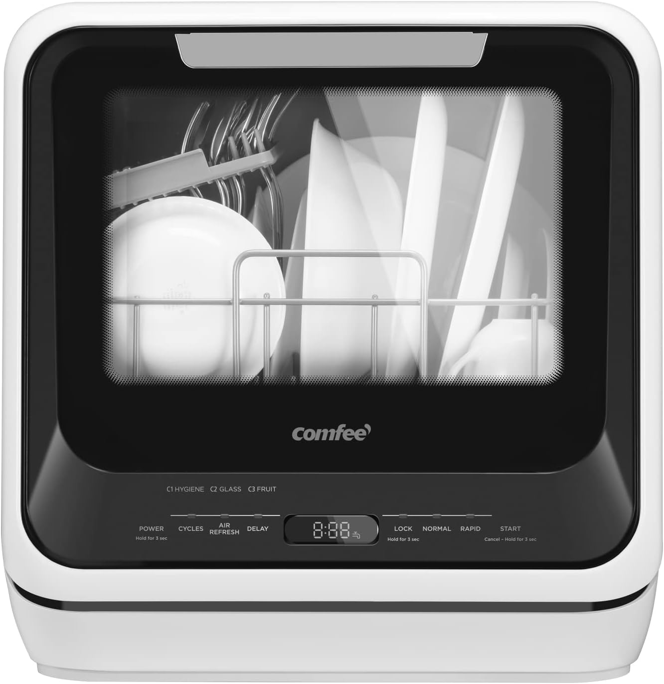 COMFEE' Portable Mini Dishwasher Countertop with 5L Built-in Water Tank wourant