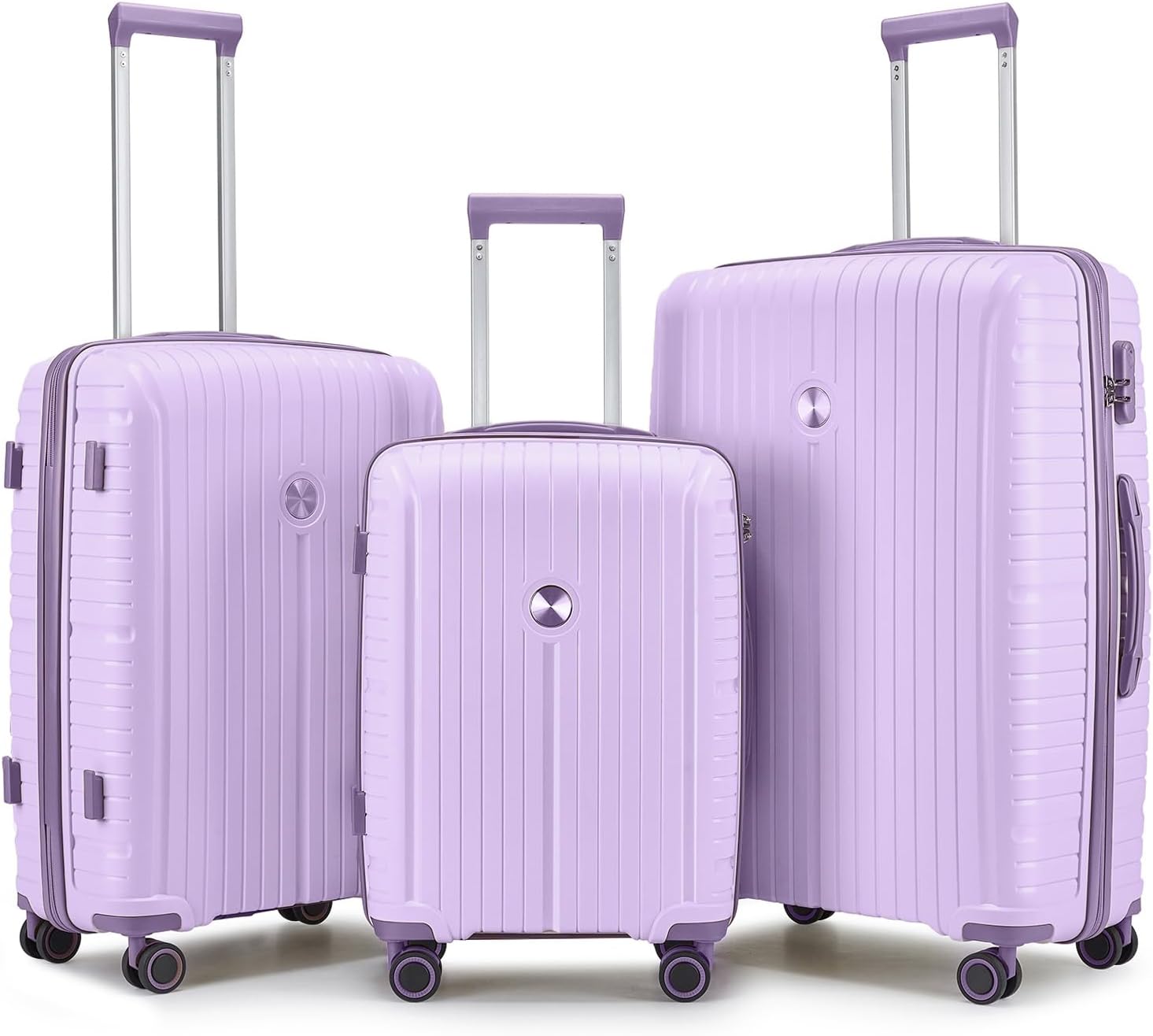 5-piece PP hardshell lightweight travel carry-on luggage set with dual spinner wheels and TSA lock wourant