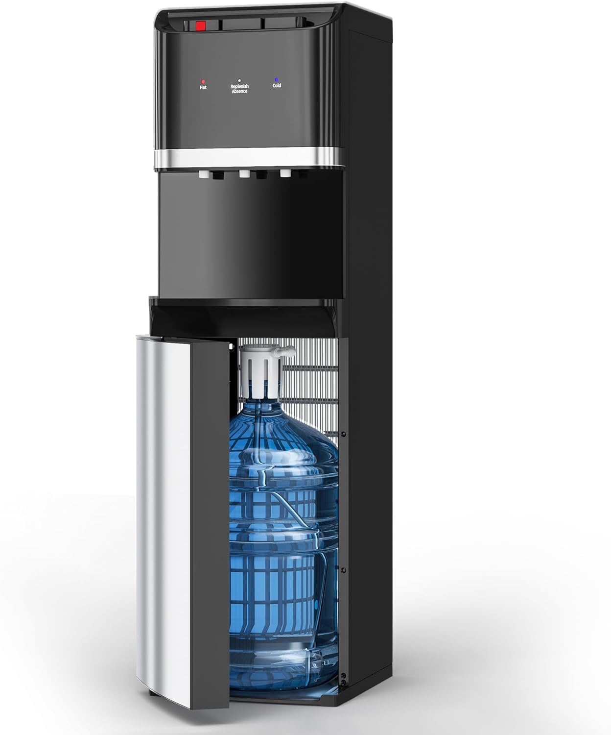 Bottom-loading water dispenser, 5-gallon water bottle, three temperature settings - hot water wourant