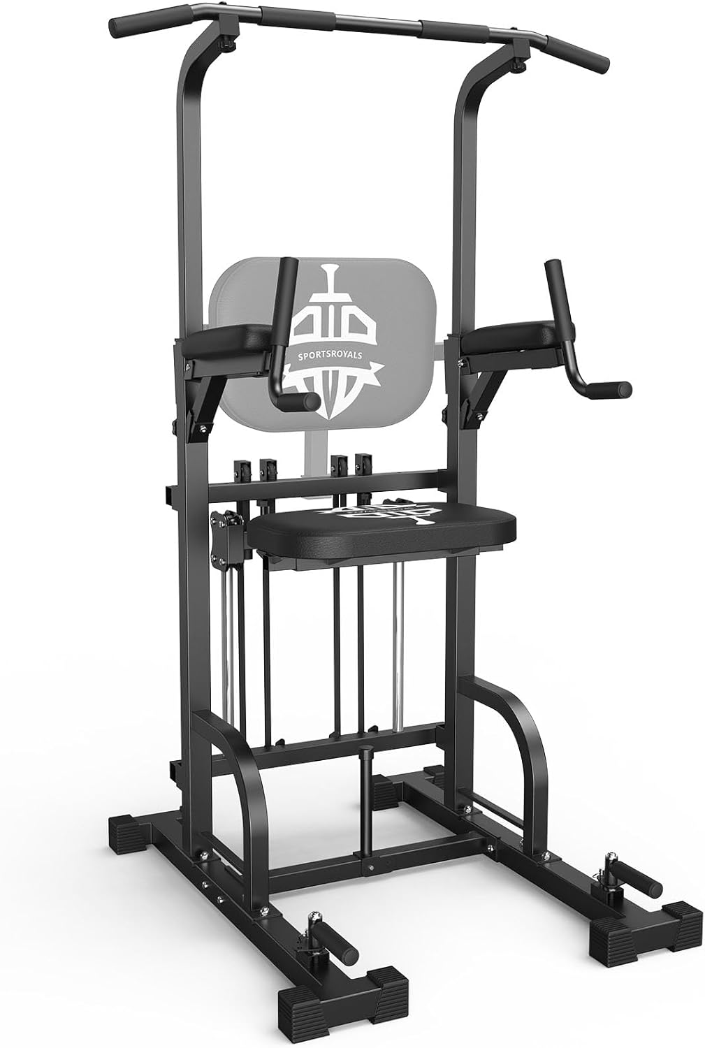Sportsroyals Power Tower Pulp Up Bar Station, 450 lbs stable suspended immersion tilt station wourant