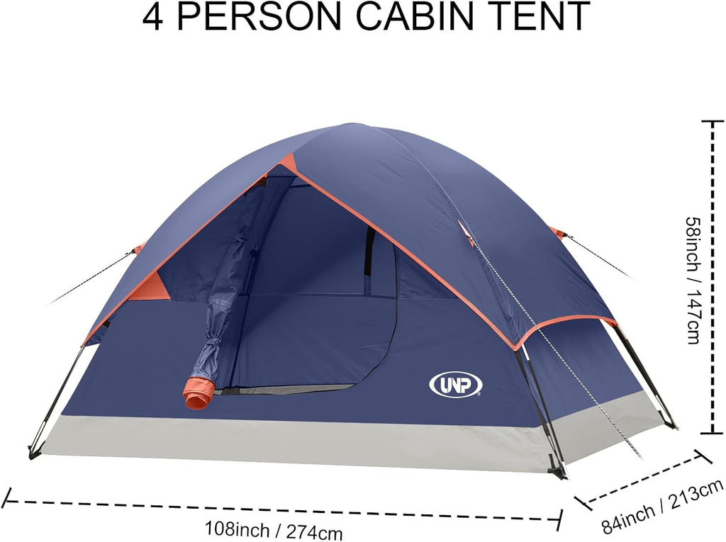 Camping Tent 2/3/4/6 Person Dome Tent Portable Camping Tent for Outdoor and Backpacking Beach wourant