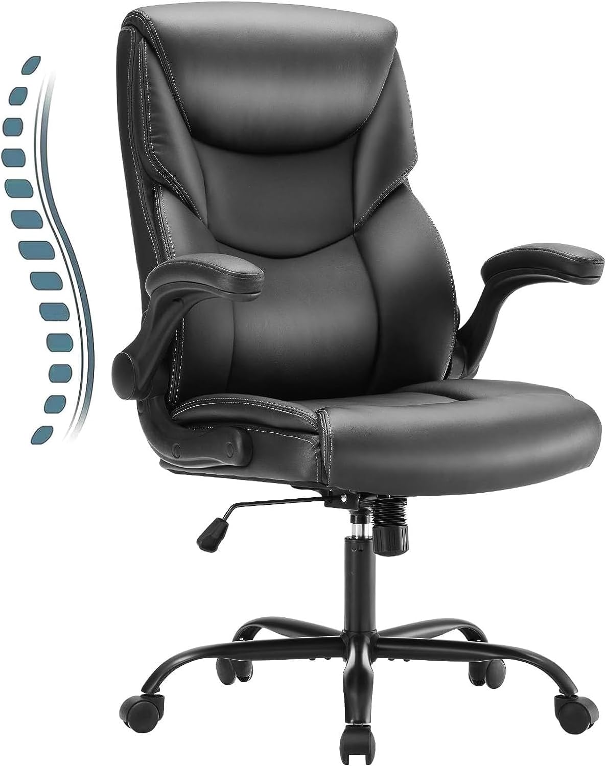 Ergonomic Office Chair Heavy Duty Work Desk Chair Adjustable Swivel Rolling Chair with Wheels wourant