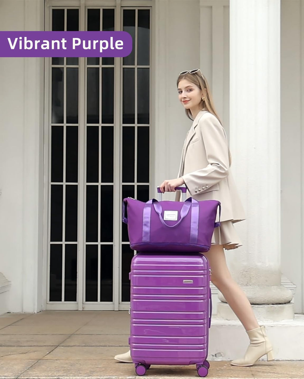 6-piece luggage set, expandable hardshell suitcase set with spinner wheels, lightweight rolling luggage set wourant