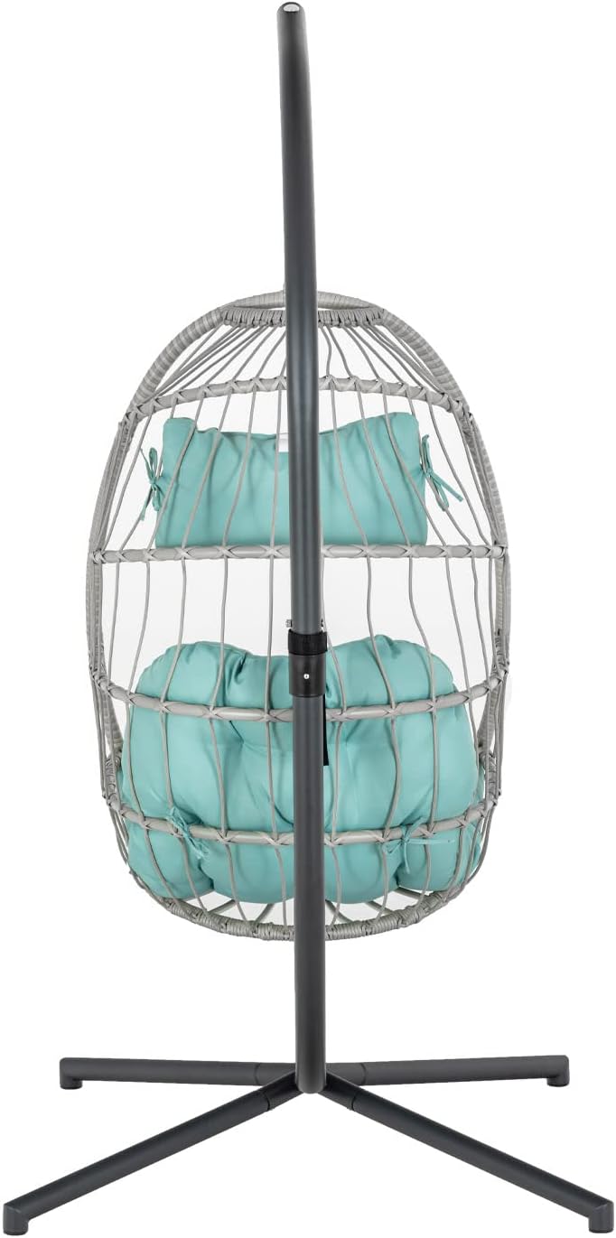 Yechen Indoor Outdoor Egg Hanging Chair Patio Wicker Swing Egg Chair Indoor Swinging Chair wourant