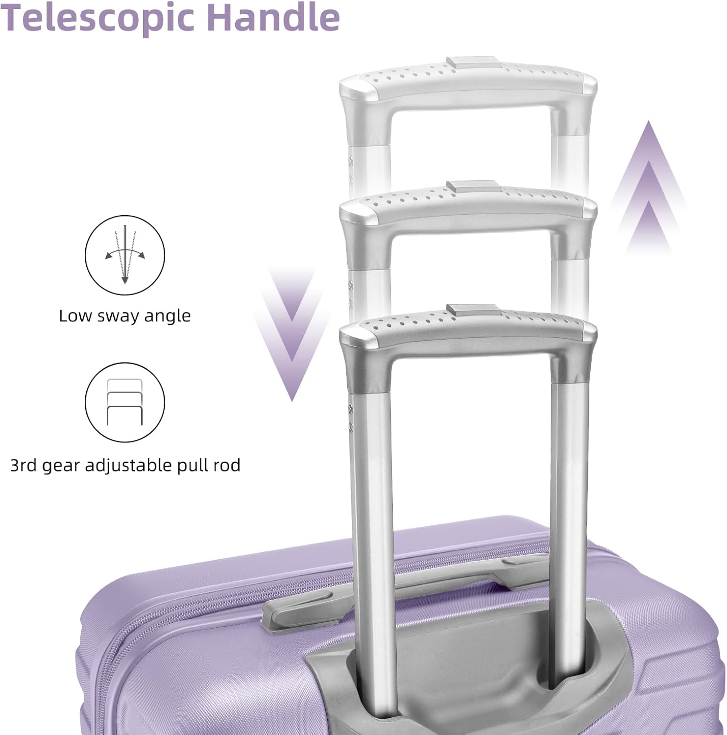 Luggage 6-piece hardshell expandable suitcase lightweight travel carry-on luggage set wourant