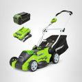 Greenworks 40V 16" Cordless Lawn Mower Ultra-Light Push Mower 4.0Ah Battery Charger wourant