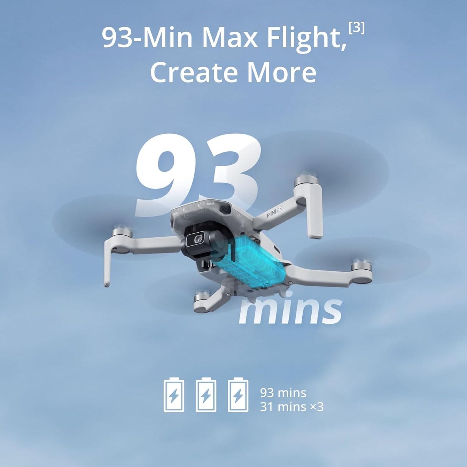 DJI Mini 4K, Drone with 4K UHD Camera for Adults, Under 249 g, 3-Axis Gimbal Stabilization, 10km Video Transmission, Auto Return, Wind Resistance, 1 Battery for 31-Min Max Flight Time, Intelligent Flight wourant