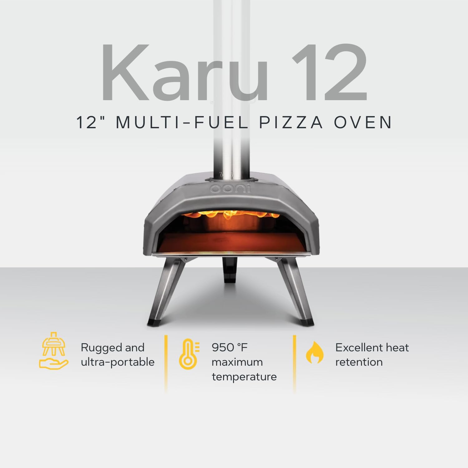Ooni Karu 12 Multi-Fuel Outdoor Pizza Oven 12 Inch Pizzas in 60 Seconds Portable Wood wourant