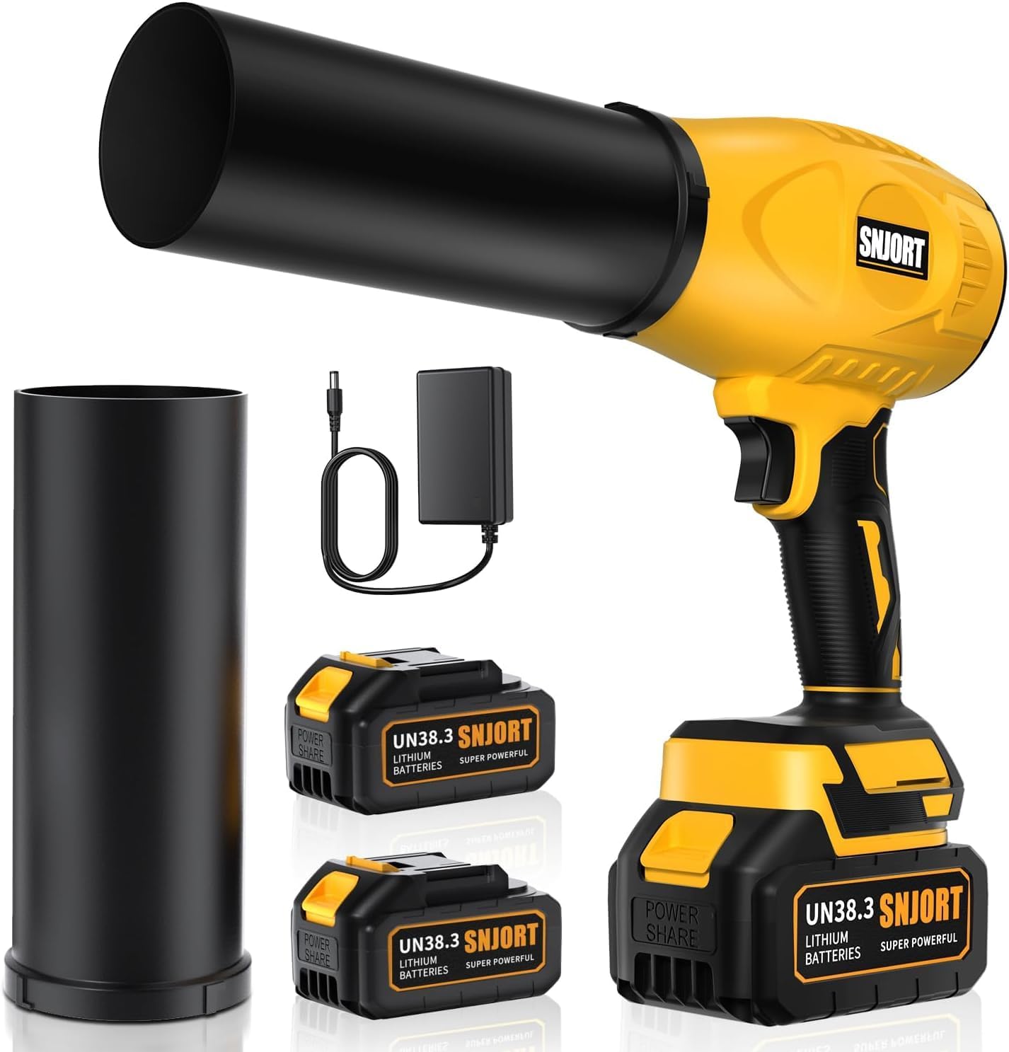Leaf Blower Cordless with Battery and Charger, 500,000 RPM, Extended Nozzle, Lightweight Handheld Design, Turbo Jet Blower for Patio Cleaning wourant