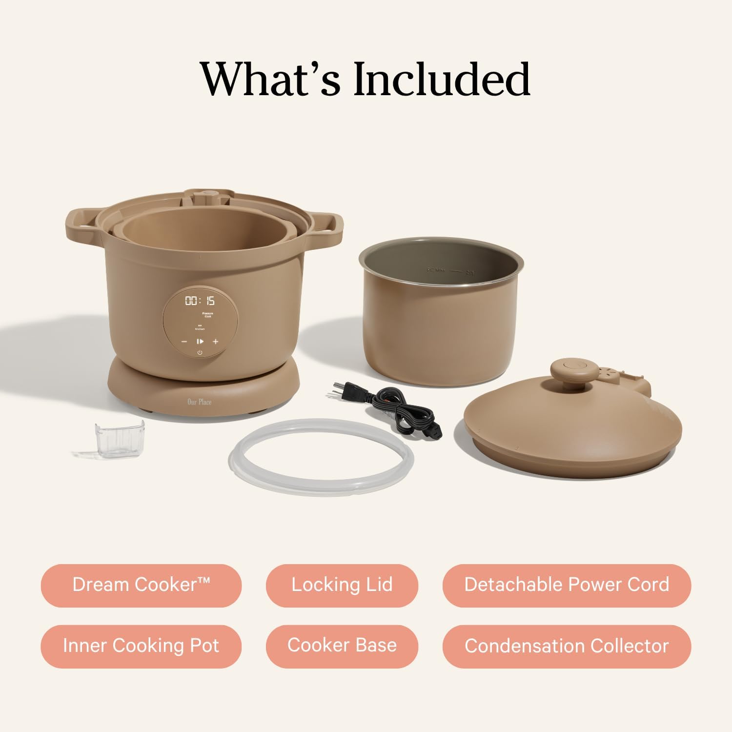 Our Place Dream Cooker | 6-quart Multicooker | 4 Versatile Modes | Pressure Cook, Slow Cook, Sear & Saute, Keep Warm | Hands-Free Steam Release | Tailored Control Panel | Steam wourant