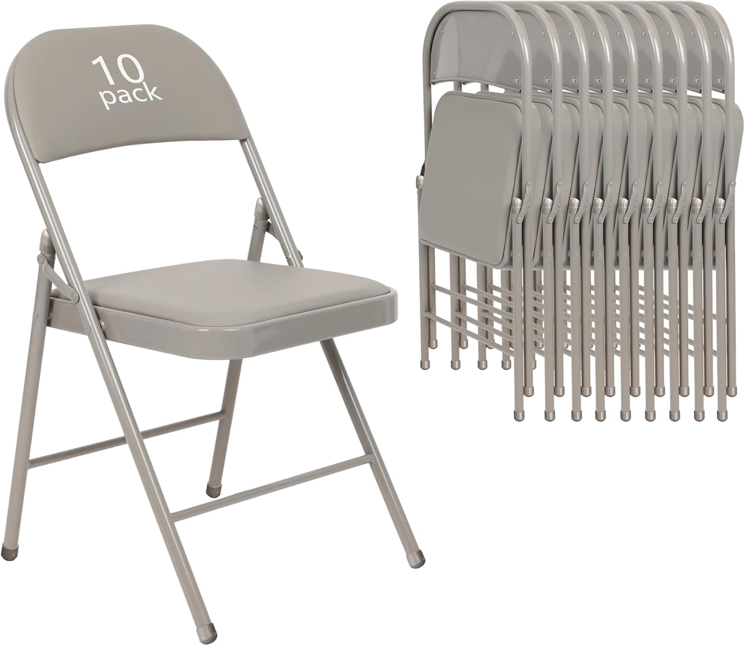 6 Pack Black Folding Chairs with Leather Chairs for Indoor and Outdoor Events Office Wedding Party Upholstered Chairs wourant