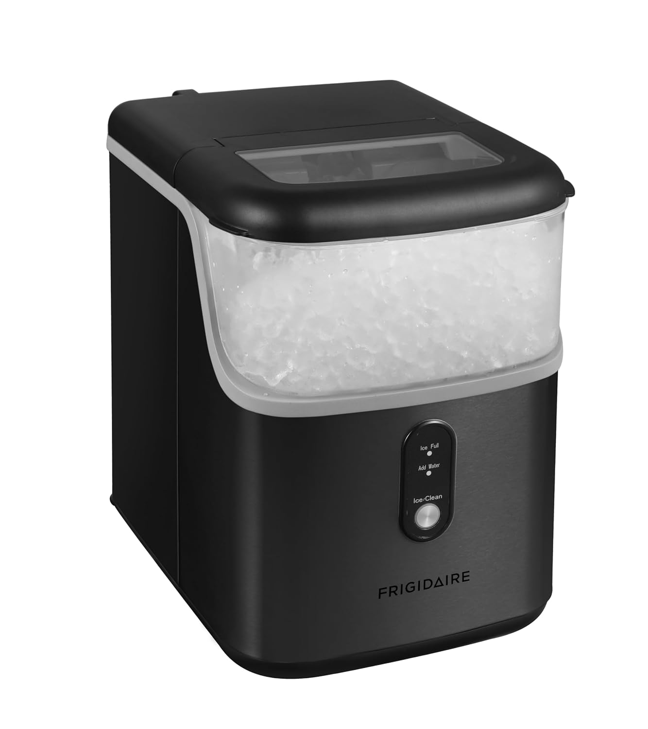 Frigidaire Countertop Crunchy Chewable Nugget Ice Maker, Compact, 33lbs per Day, Metallic Finish woonhhop