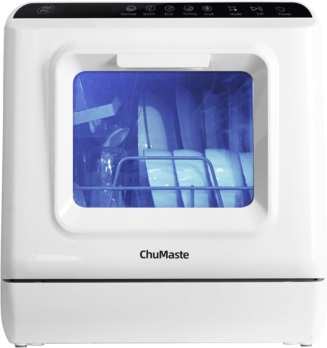 Mini countertop dishwasher. Compact dishwasher with drying function. Double spray arms. Portable countertop dishwasher wourant