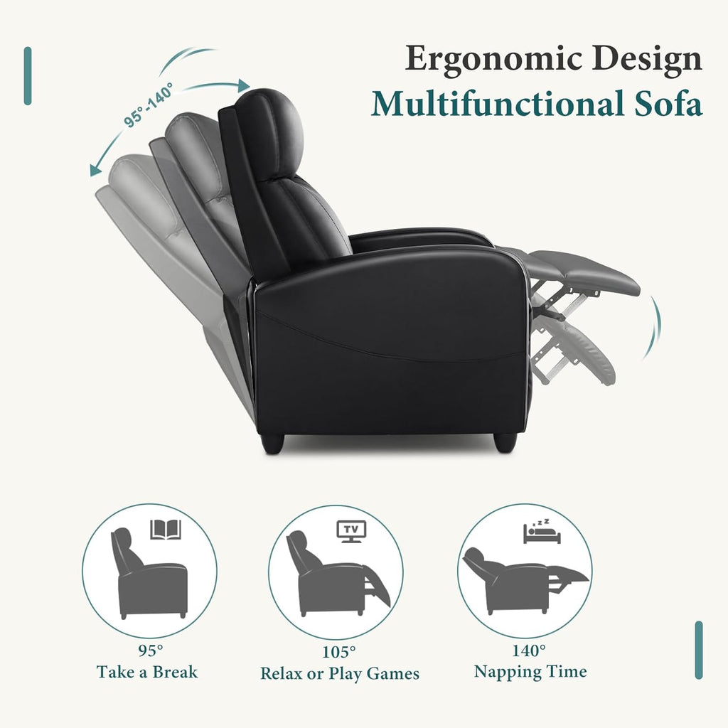 Swivel Rocking Recliner Chair with Extra Large Footrest High Back, Upholstered Glider Nursery Chair for Living Room, Bedroom & Nursery, Comfortable Deep Seat for Relaxation, Grey wourant